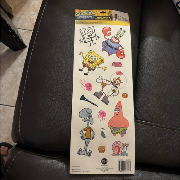 SpongeBob Squarepants Other - SpongeBob SquarePants Bright Yellow & Pink Character Sticker Sheet